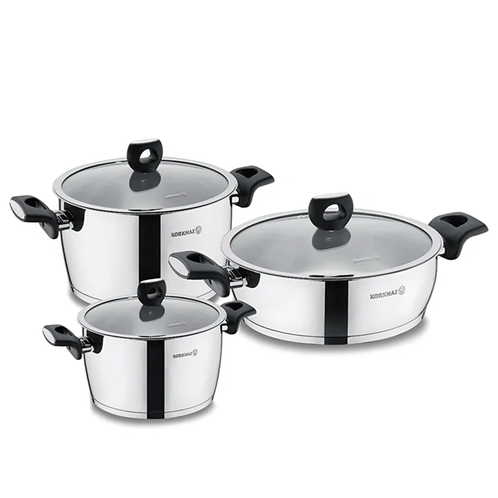 Colorful 6 Piece Nora Cookware Set with Non-Stick Base