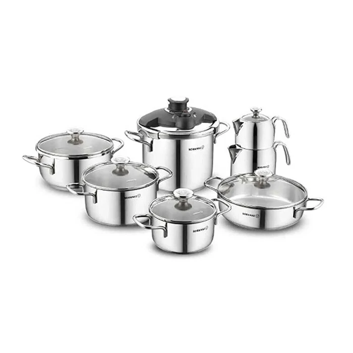 Bella Azura 14-Piece Stainless Steel Cookware Set