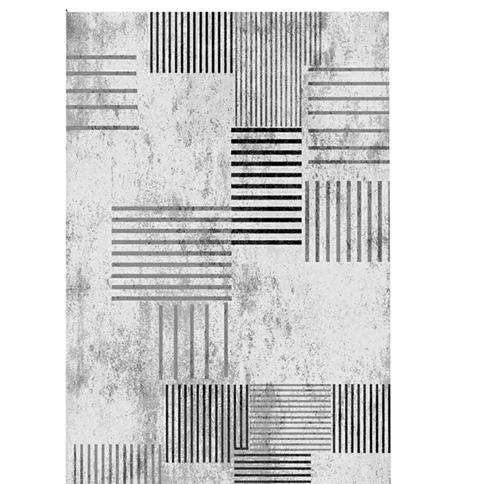 Modern Striped Gray Anthracite Digital Carpet