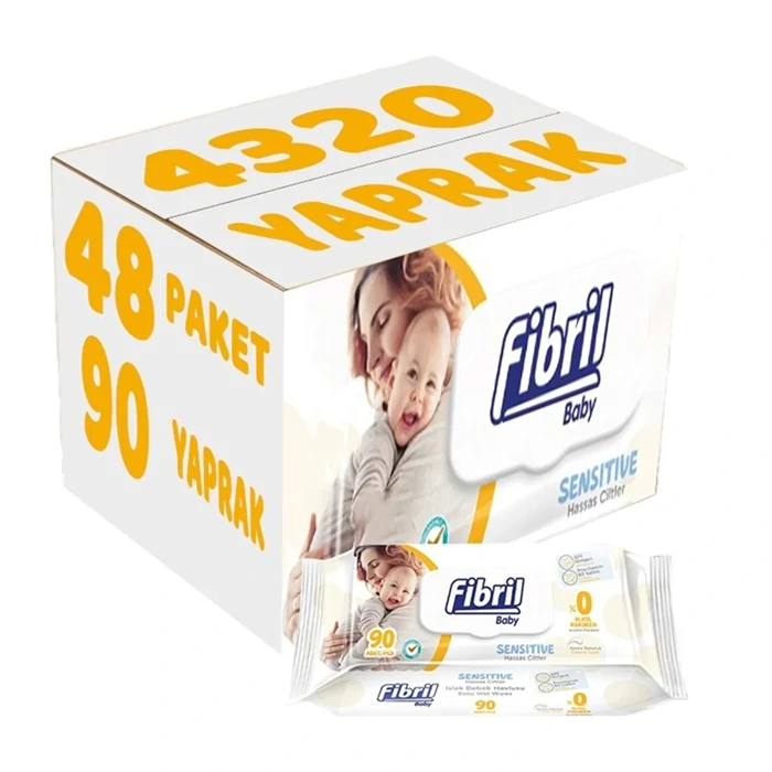 Wet Towel Wipes Baby Sensitive 90 Sheets/Set of 48 - 4320 Sheets