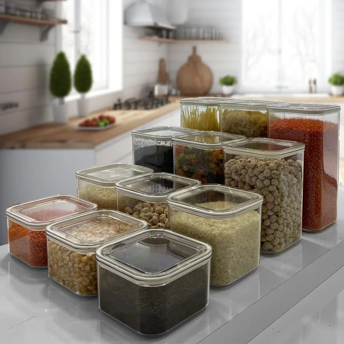 12-Piece Transparent Luxury Food Storage Container Set