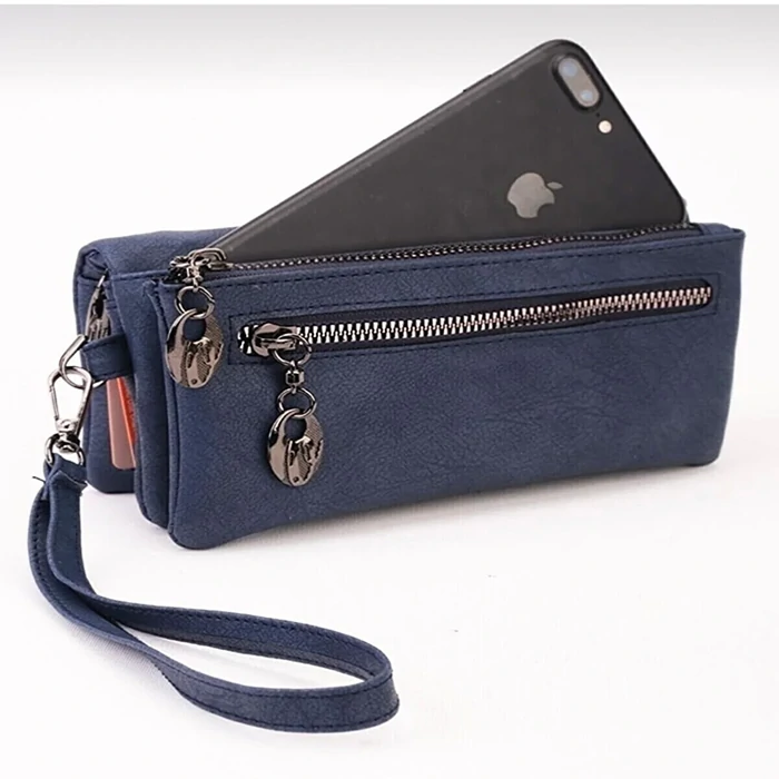Women's Navy Blue Wallet Handbag - Special Design | Kahruman