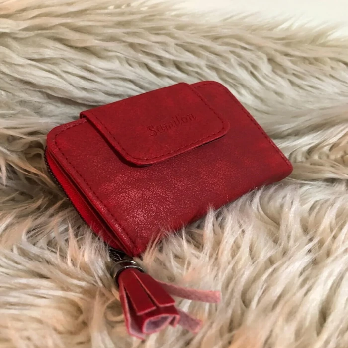 Women's Red Wallet Handbag - Small Size | Kahruman