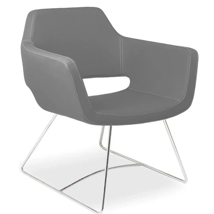 Zidane Guest Waiting Chair - Transmission Wire Legs