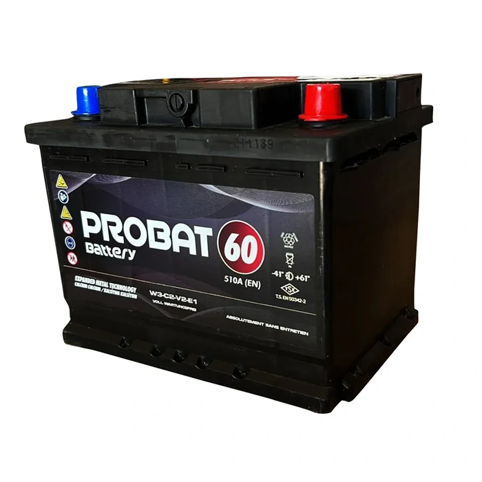 Yiğit Probat 12V 60Ah Automobile Battery - 2 Years Warranty