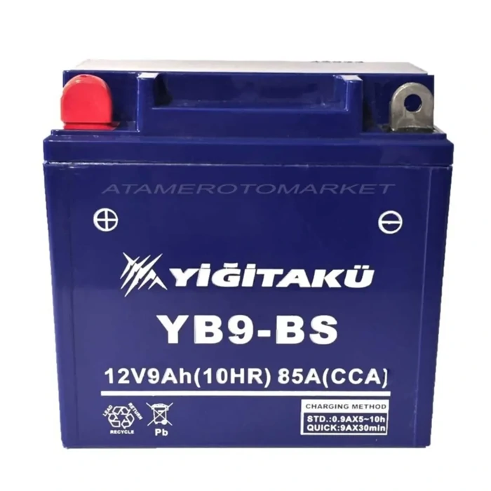 12V 9Ah YB9-BS Motorcycle Battery - 2020/9 Production