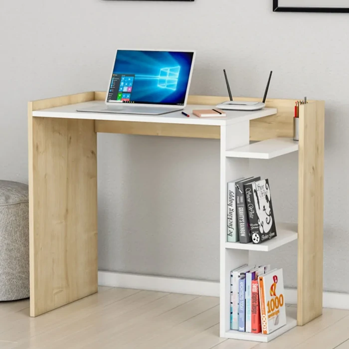 Ruby White Oak Study Desk | Modern Design