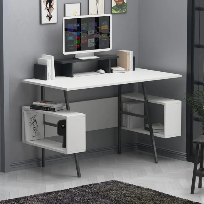 Irony Plus Study Desk White | Modern Workspace