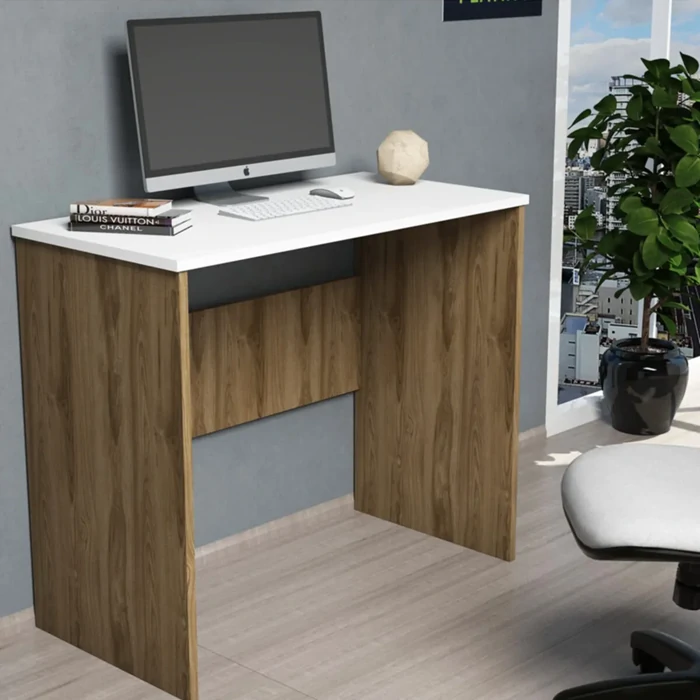 Modern White Desk | 90cm x 45cm | Chipboard | Kahruman