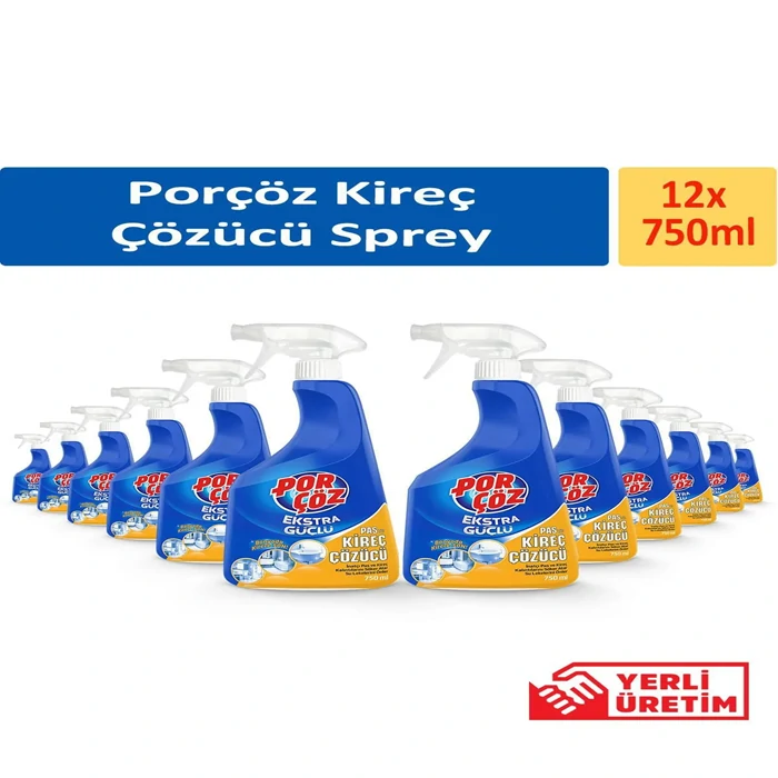 Limescale Remover Spray 750ml x 12 - Porçöz