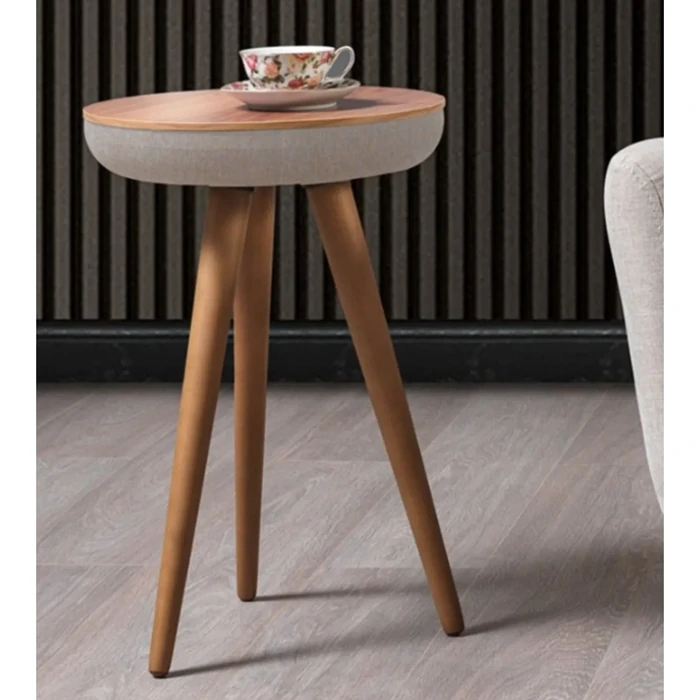 Retro Decor Side Table, Cream, Elegant & Functional