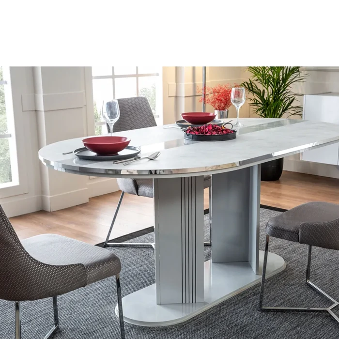 Grace Dining Table, Elegant Chipboard Design, 180 cm