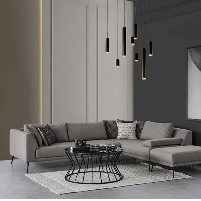Neher Corner Sofa - Customizable Colors, Velvet Fabric