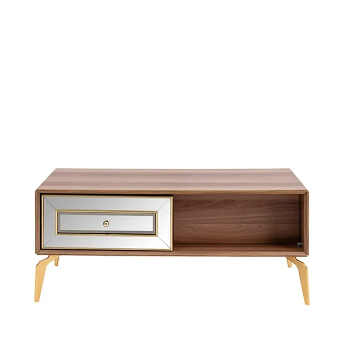 Versage Coffee Table - Modern Design with Gold Metal Legs