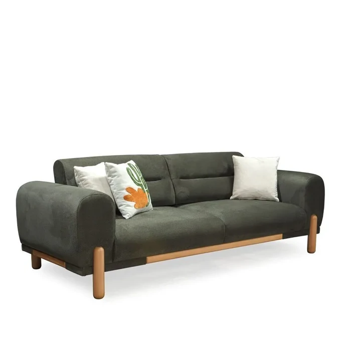 Milano Three-Seater Sofa - Italian Cloth & Feather Cushions