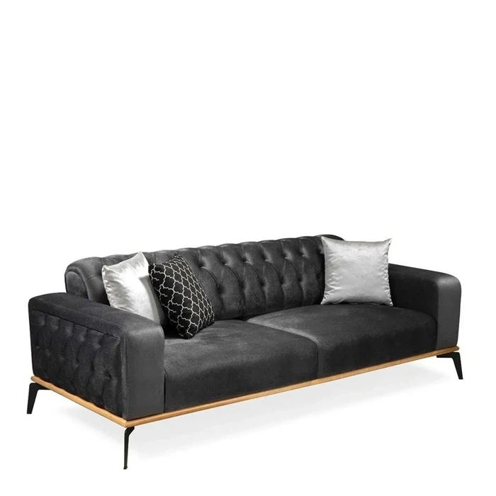 Veno Quilted 3-Seat Sofa - Elegant Comfort and Style