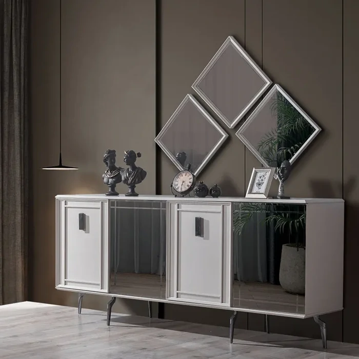Elismo Dining Room Console with Mirror - Elegant & Spacious