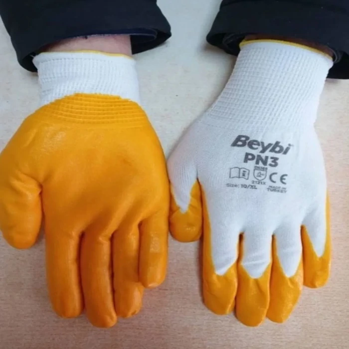 Yellow Nitrile Worker Gloves - Size 10 | Lightweight & Durable