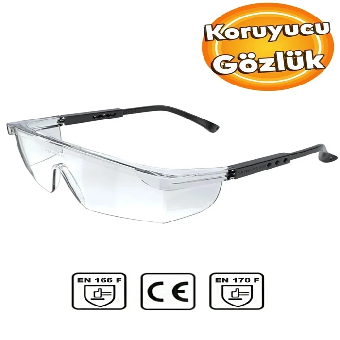 Adjustable Transparent Protective Work Glasses - Durable Laboratory Eyewear