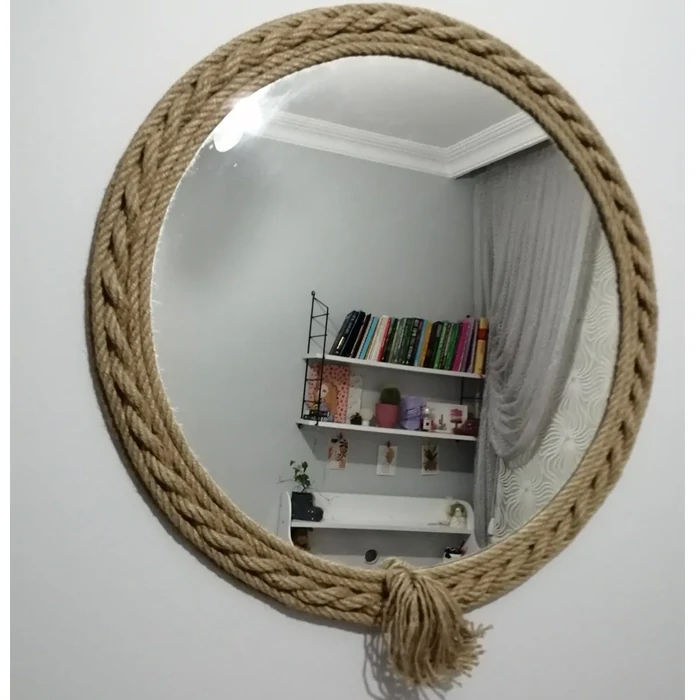 Bodrum Jut Rope Mirror – Coastal Elegance, 110cm x 50cm