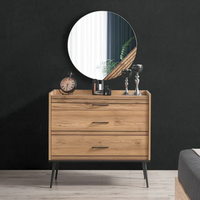 Ezgi Bedroom Dresser and Mirror Set – Stylish Storage Solution