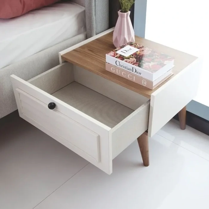 Verona White Bedroom Nightstand – Stylish and Practical