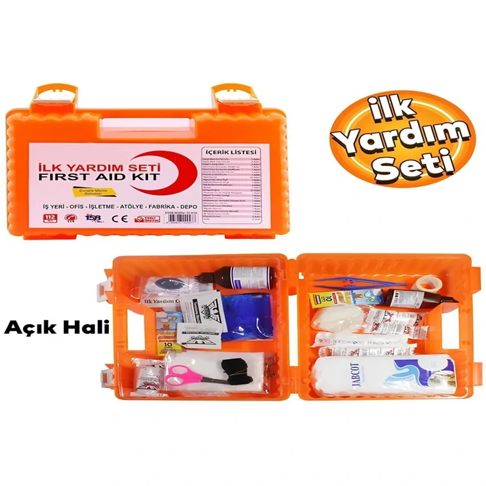 Wall-Mounted First Aid Kit - Impact-Resistant, Comprehensive Set
