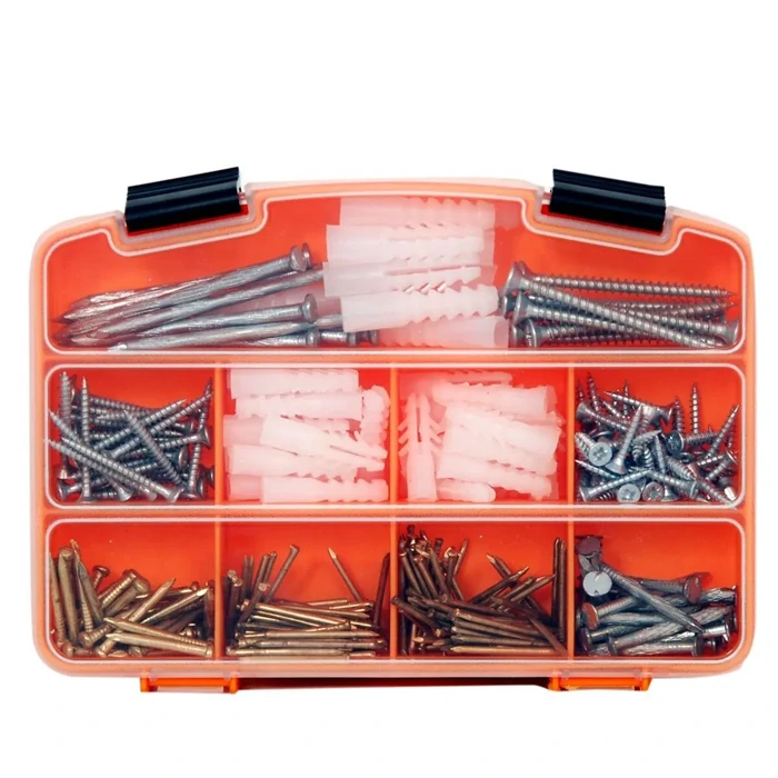  Essential Home and Workplace Tools - 335 Piece Screws, Nails, and Dowels Set