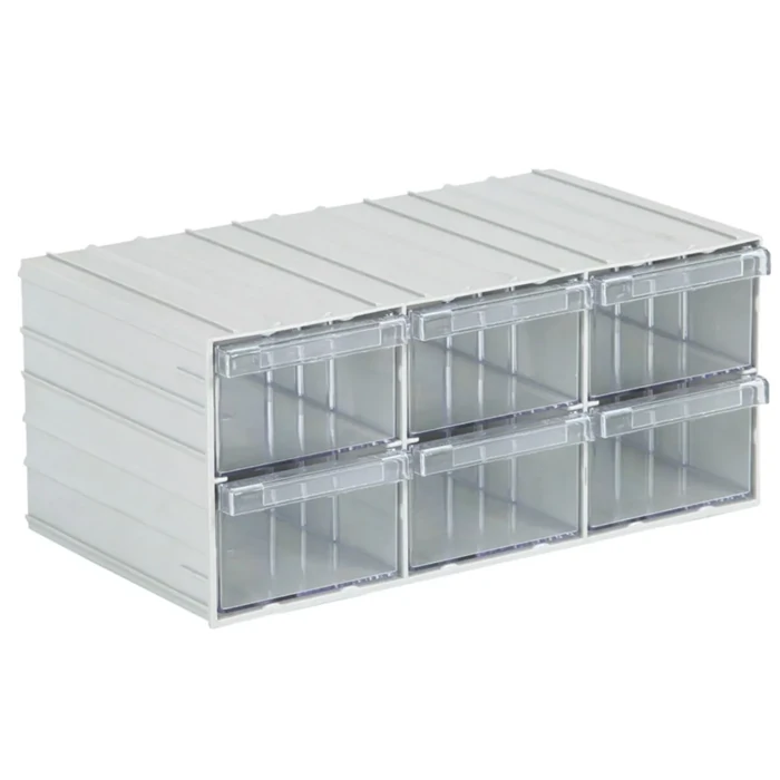 Plastic Drawer Box 120-6 – 6 Compartment Storage Organizer