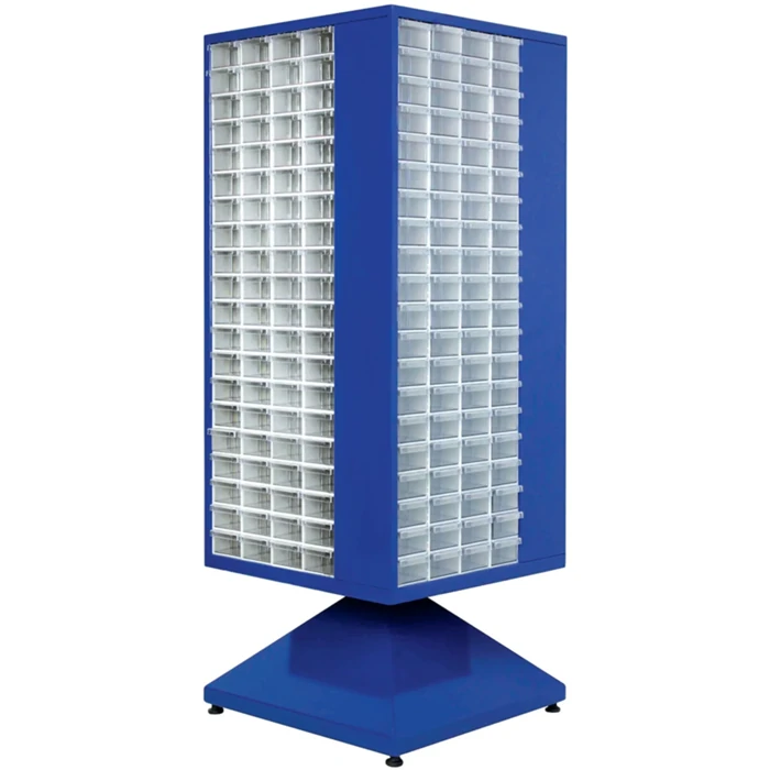 MT105-320 Plastic Metal Revolving Cabinet – 320-Drawer Heavy-Duty Storage Solution