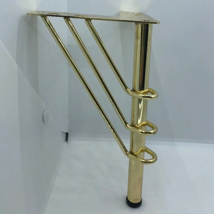 Golden Armchair Furniture Legs – 20x12x12 cm, Durable Metal Legs (Set of 4)