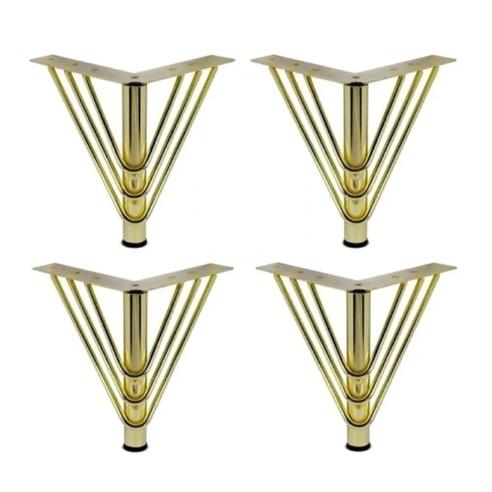 VANESSA Metal Furniture Legs – Durable, Stylish & Perfect for Sofas, TV Units (4 Pcs)