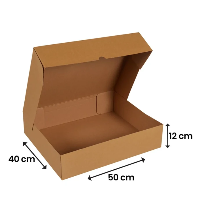 Cut Cardboard Box - Ideal for Shipping 50x40x12 - 25 Piece