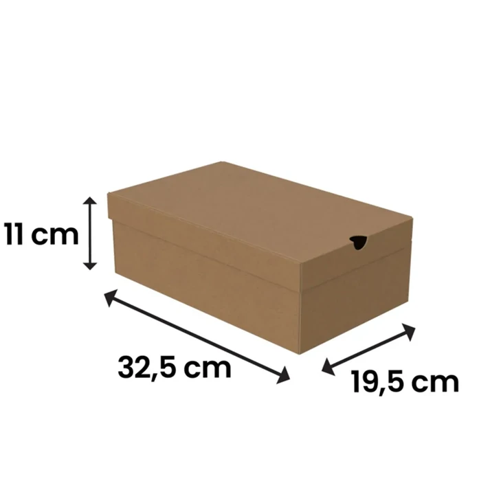 Self-Sealing Shoe Box - 32.5x19.5x11cm - 25 Pieces