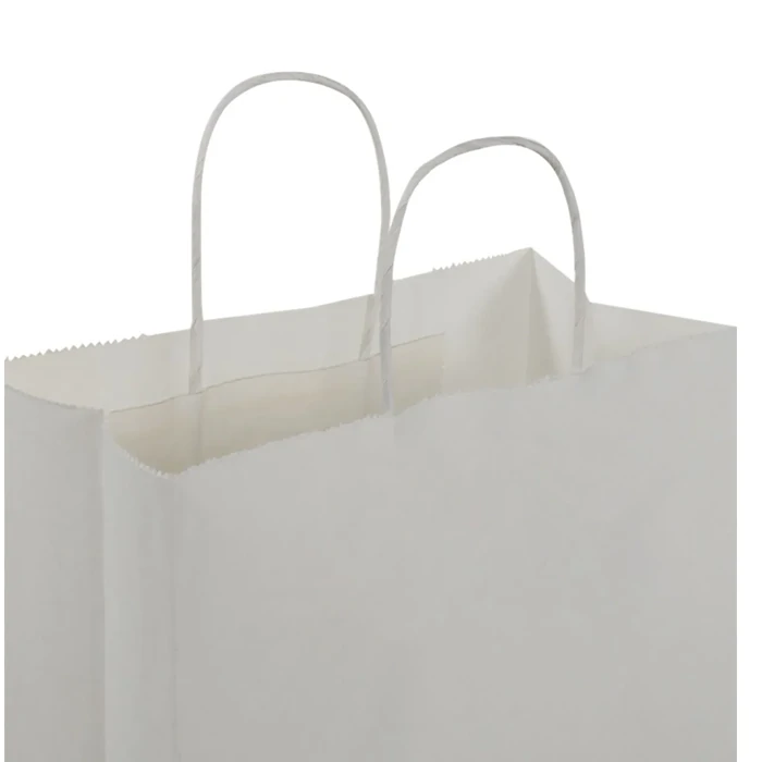 White Kraft Bag with Twist Handle 25x12x31 - 50 Pcs