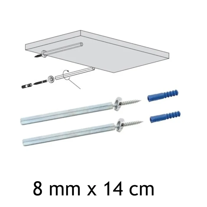 Hidden Shelf Bracket - 14 cm x 8 mm (Set of 2)