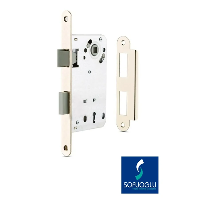 Silent Close Plastic Room Door Lock - 50mm