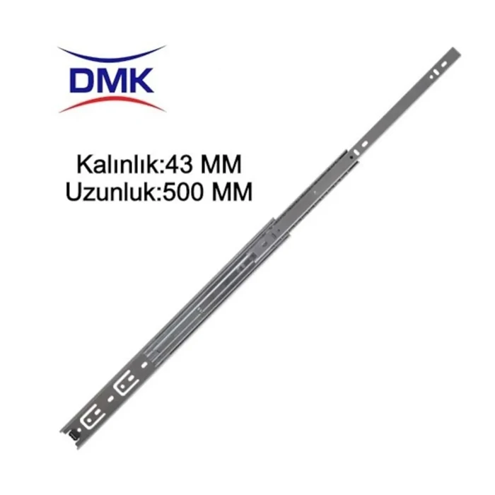 Telescopic Ball Bearing Rail - 43x500 mm. Smooth, Quiet, and Durable