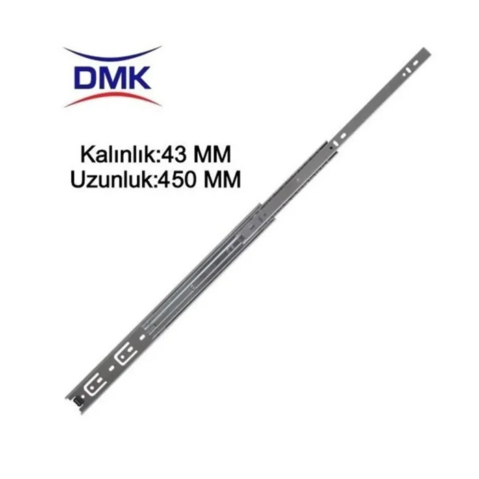 Telescopic Ball Bearing Rail - 43x450 mm. Smooth, Quiet, and Heavy-Duty Performance